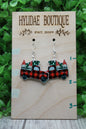 Gnomes & Red Plaid Truck • Dangle Earrings