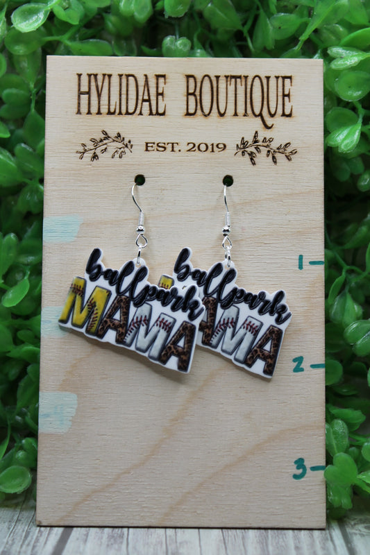 Ballpark Mama Baseball Softball • Dangle Earrings