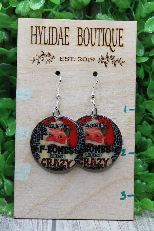 Sorry Santa Dangle Earrings