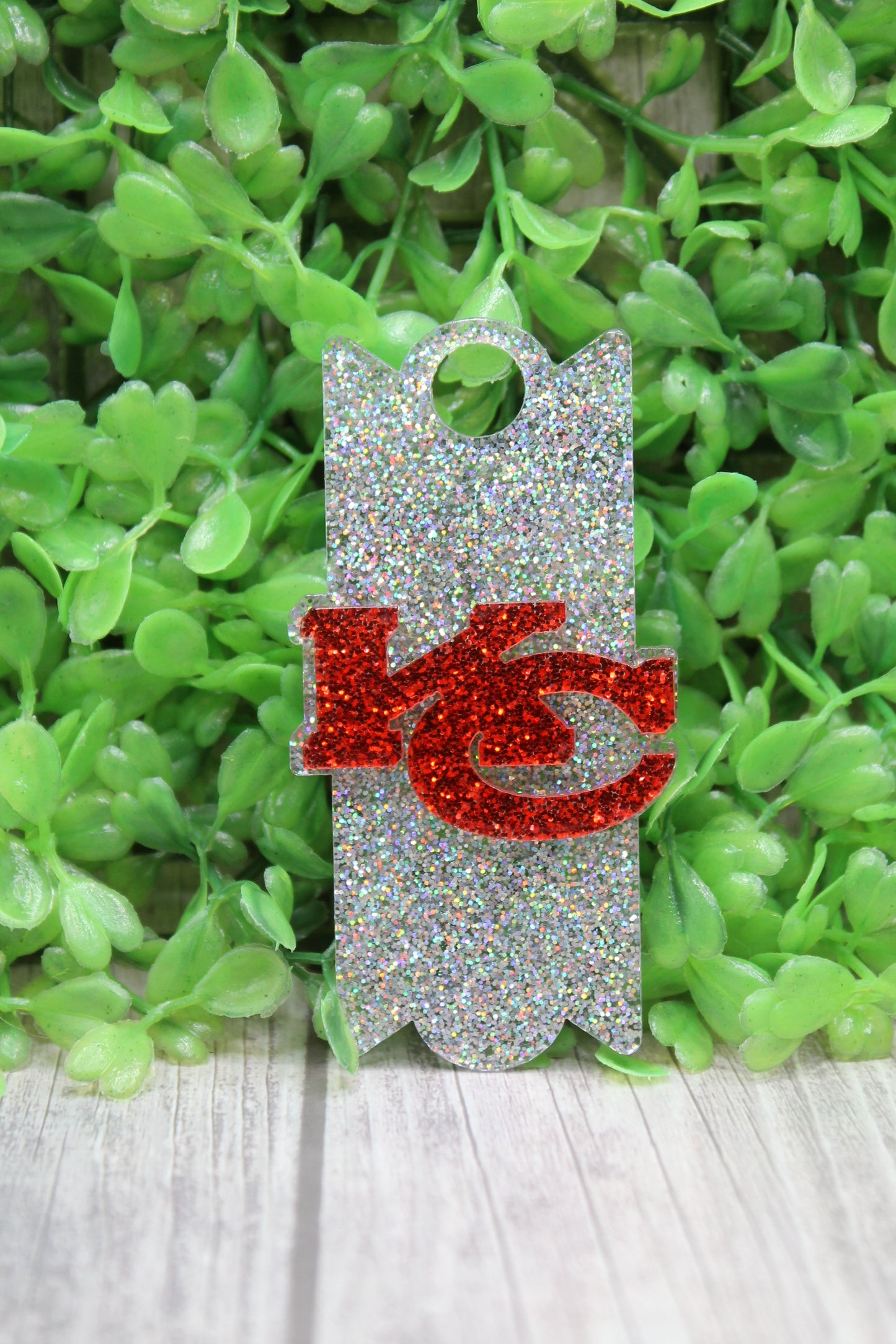 Football KC Red Glitter • Tumbler Topper