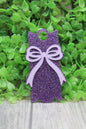 Purple Bow on Purple Glitter • Tumbler Topper