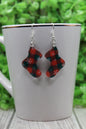 Buffalo Plaid & Snowflakes Stockings • Dangle Earrings