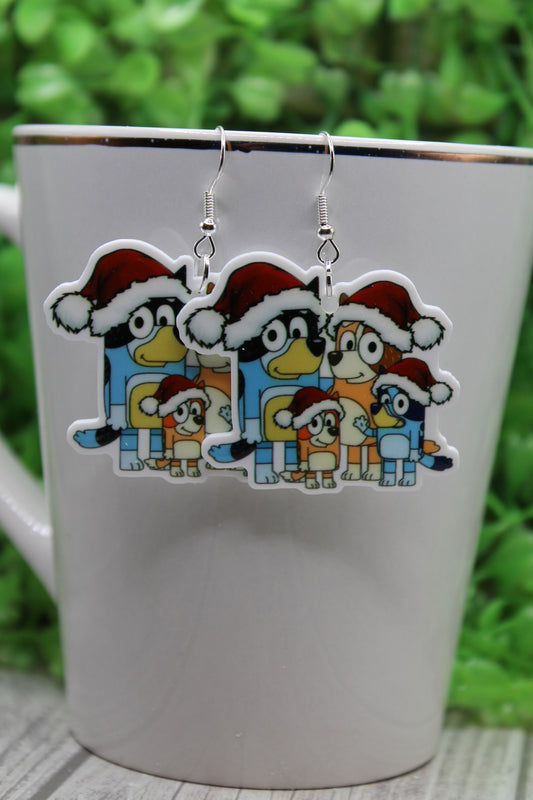 Christmas Bluey Family • Dangle Earrings