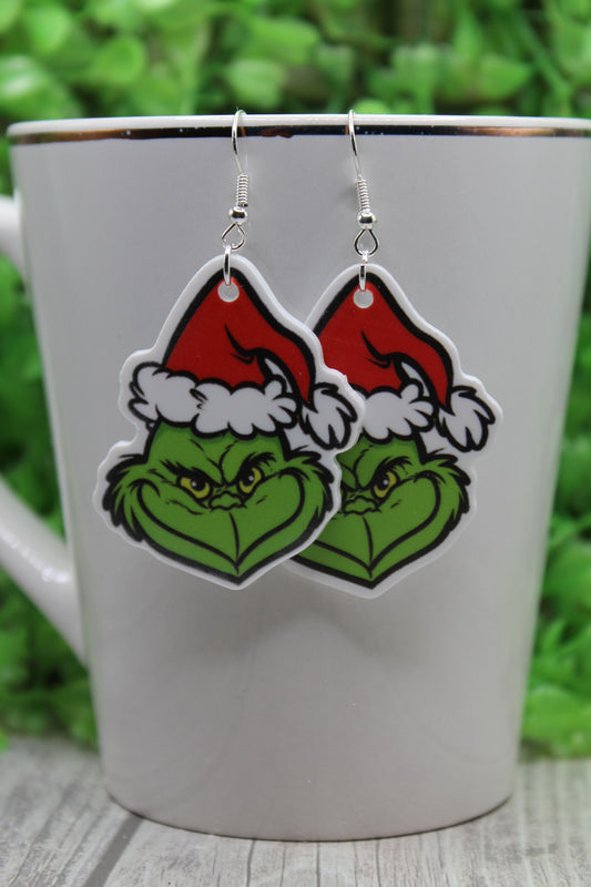 Santa Hat Grumps • Dangle Earrings