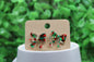 Christmas Confetti Bows • Stud Earrings