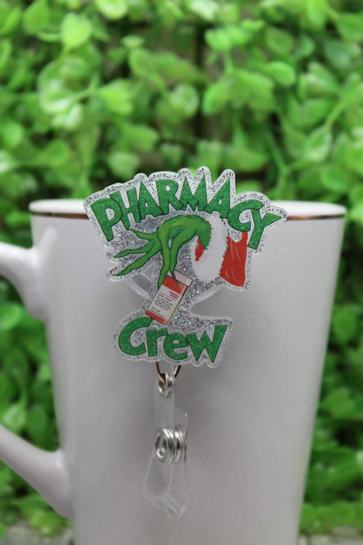 Pharmacy Crew Christmas • Badge/ID Holder with Clip