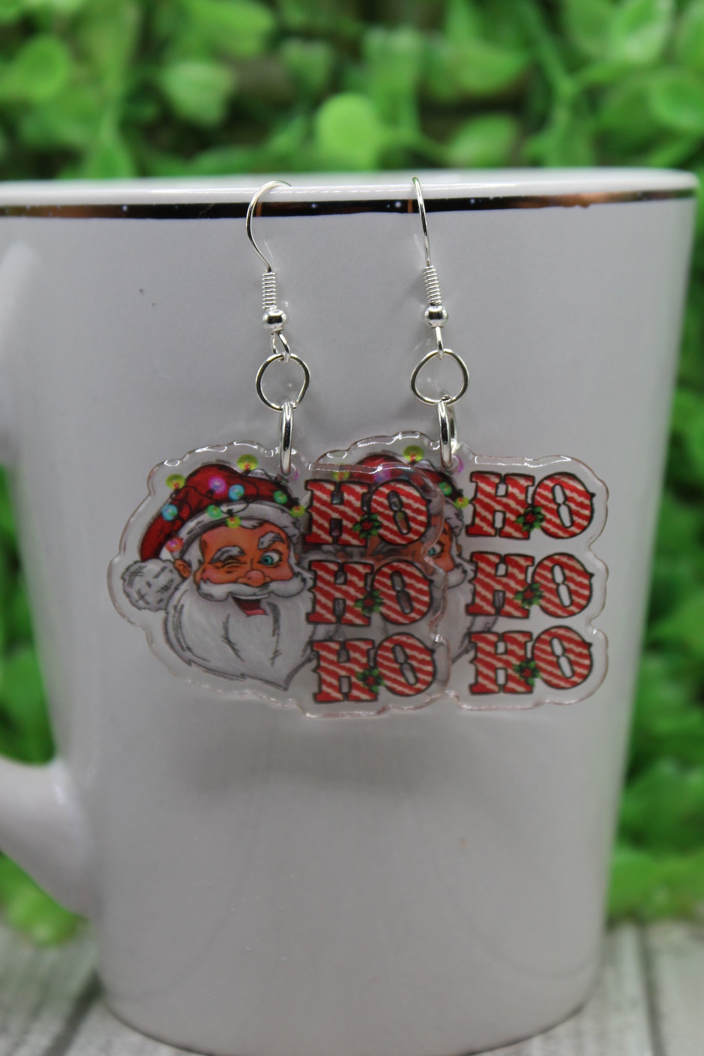 Santa HO HO HO • Dangle Earrings