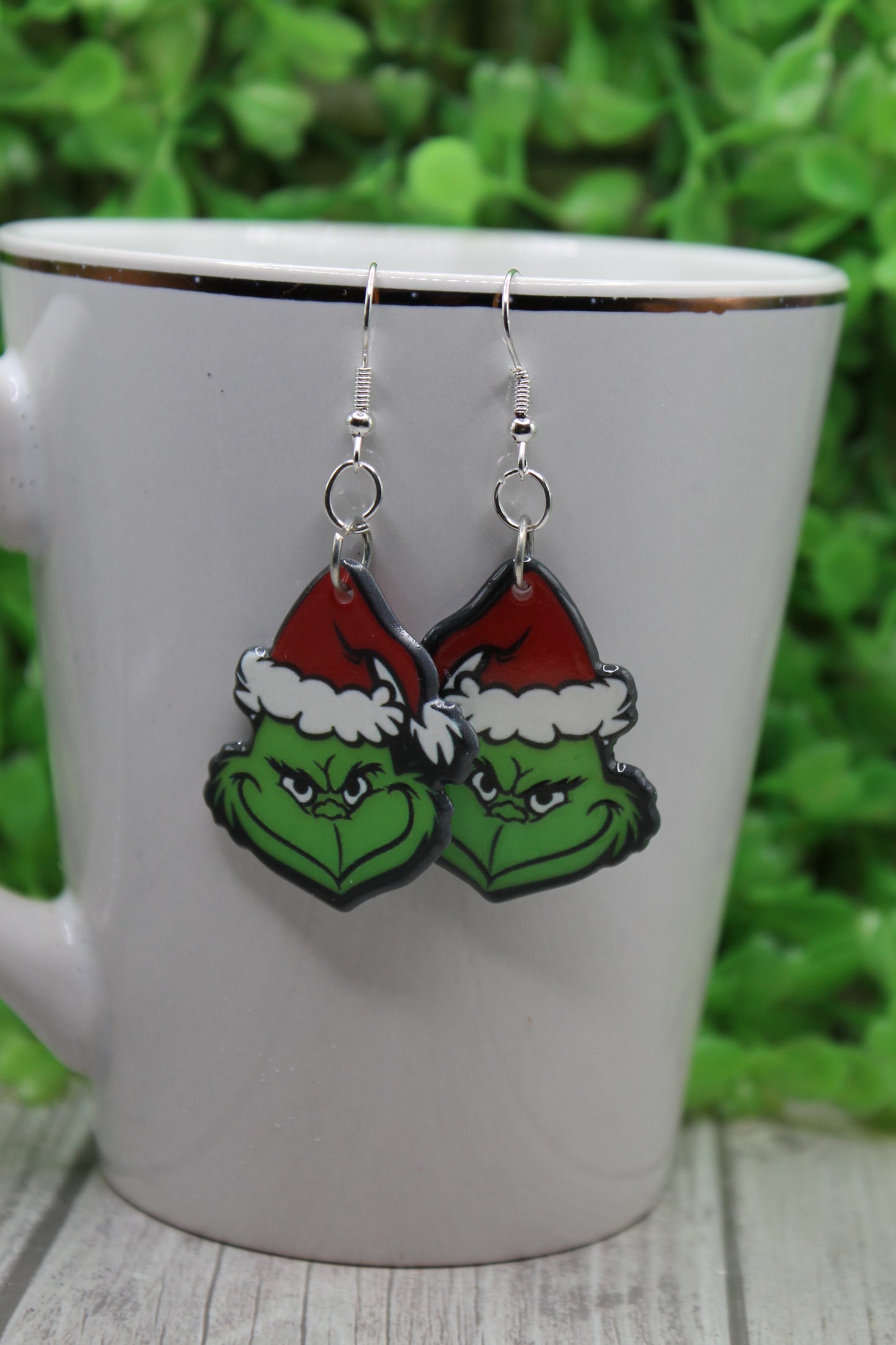 Santa Hat Grumps Double Sided • Dangle Earrings