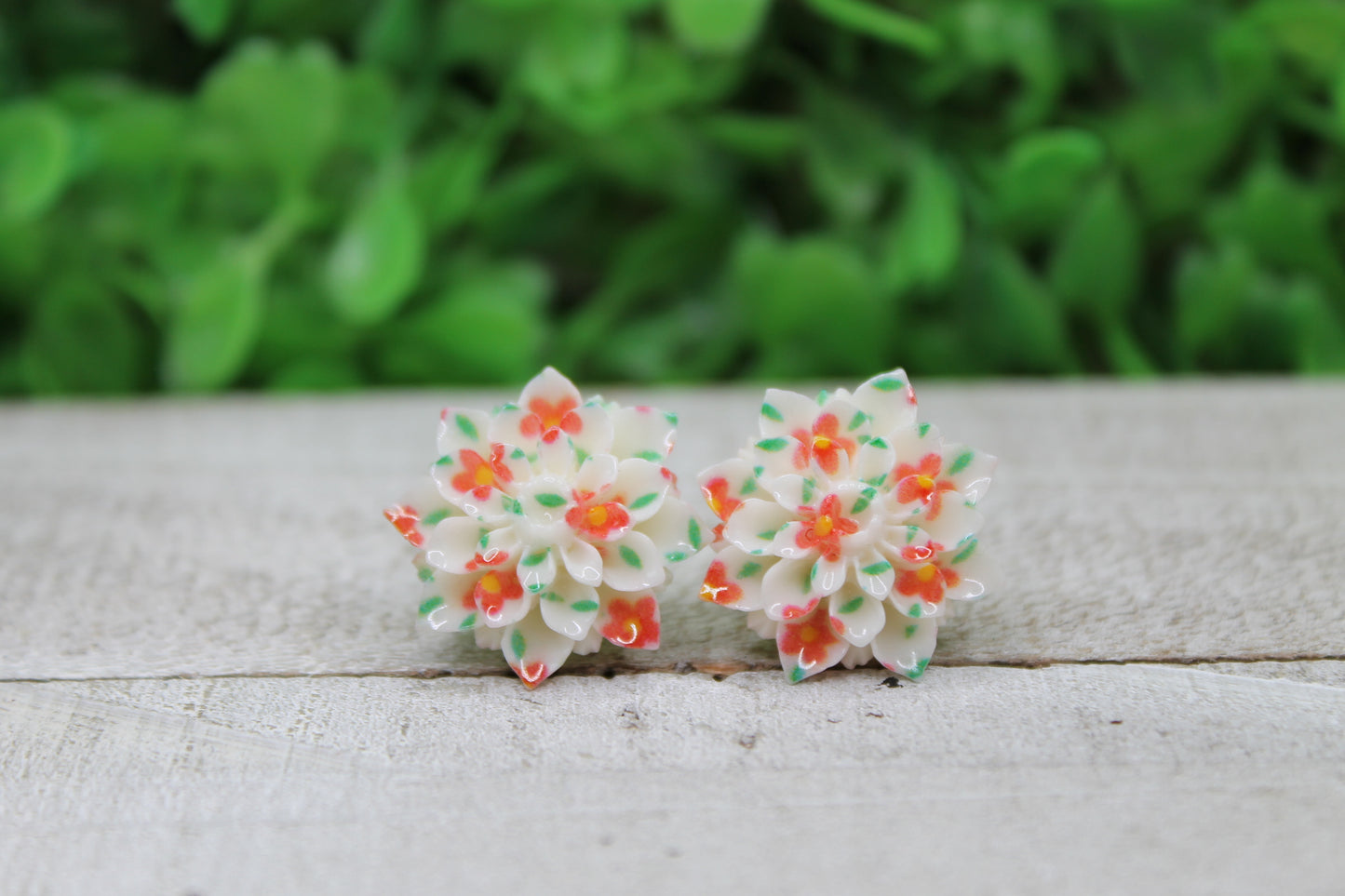 Christmas Flowers • Stud Earrings