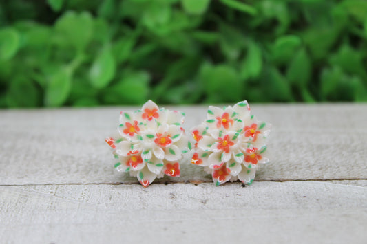 Christmas Flowers • Stud Earrings