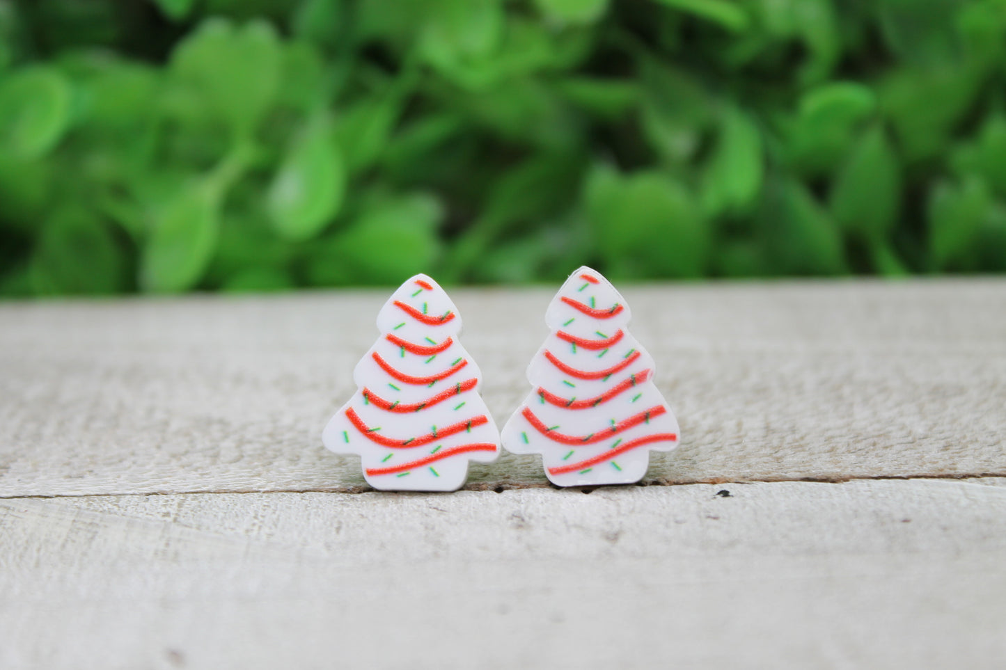 Christmas Tree Snack Cakes • Stud Earrings