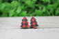 Red Plaid Christmas Tree • Stud Earrings