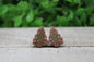 Brown Glitter Leopard Christmas Tree • Stud Earrings