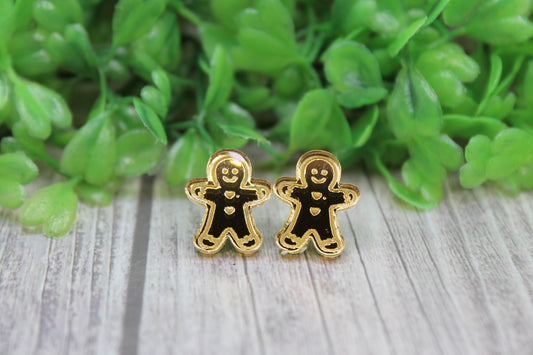 Gold Gingerbread • Stud Earrings