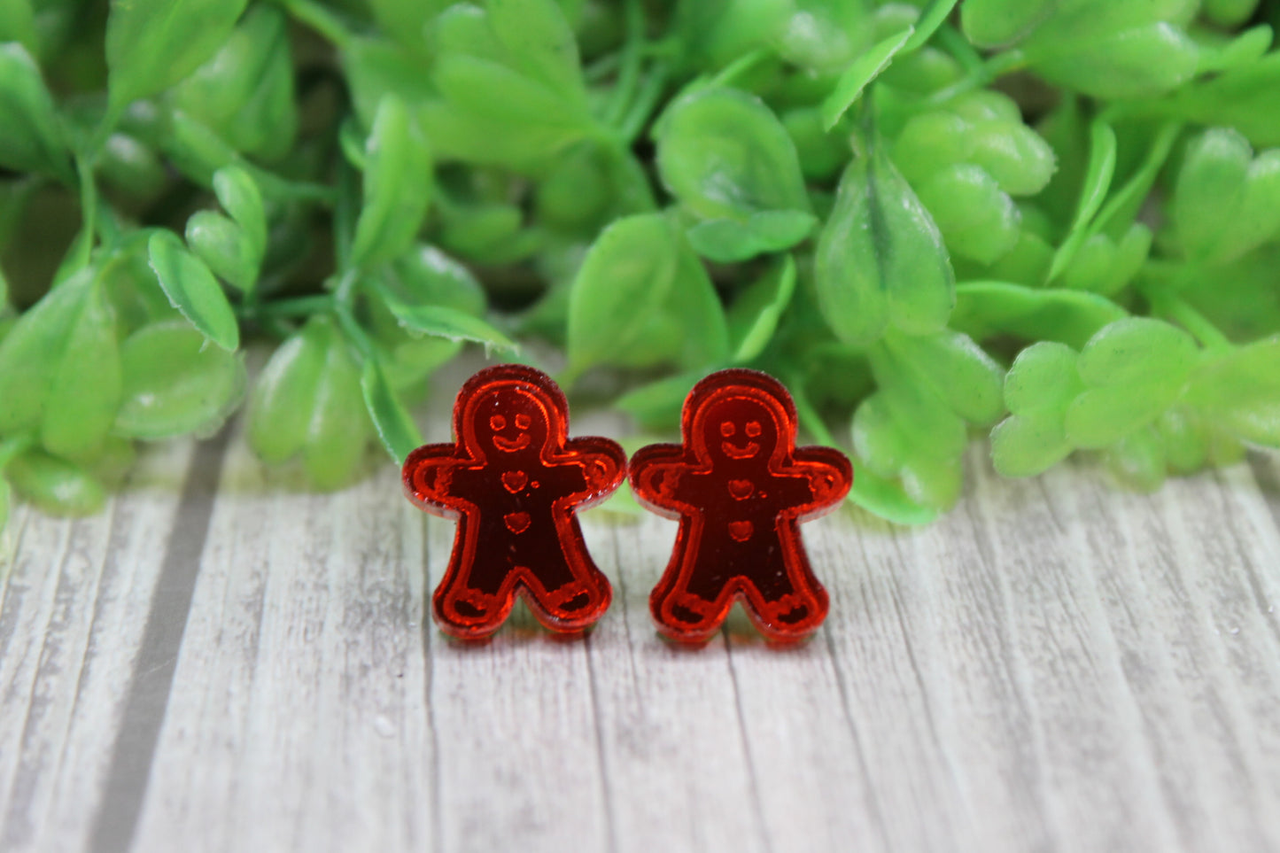 Red Gingerbread • Stud Earrings