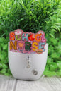 School Nurse on Pink Glitter • Badge/ID Holder with Alligator Clip