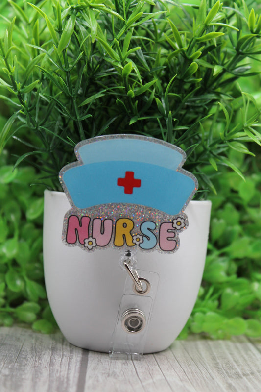 Nurse Hat • Badge/ID Holder with Alligator Clip