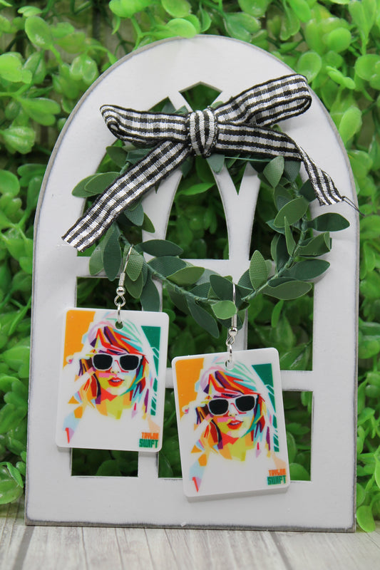 Watercolor Taylor Frame • Dangle Earrings