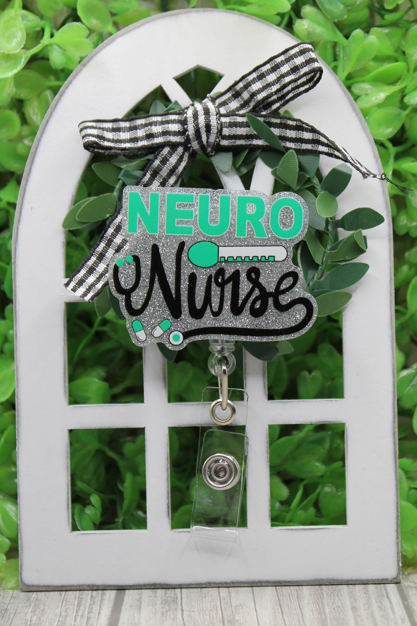 Neuro Nurse Badge/ID Holder with Alligator Clip