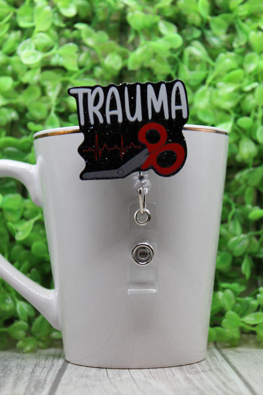 Trauma Badge/ID Holder with Alligator Clip