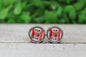 KC Chiefs Leopard Brushstrokes • Stud Earrings