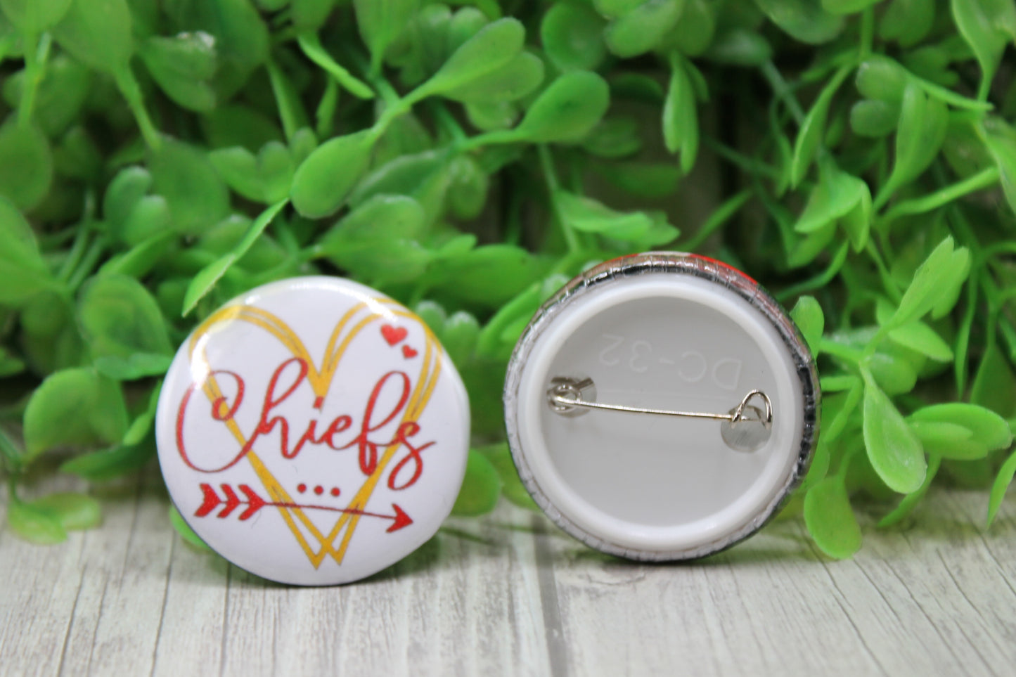 KC Chiefs Heart • 28mm Button