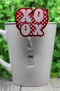 XOXO Heart Valentine's Day Badge/ID Holder with Alligator Clip