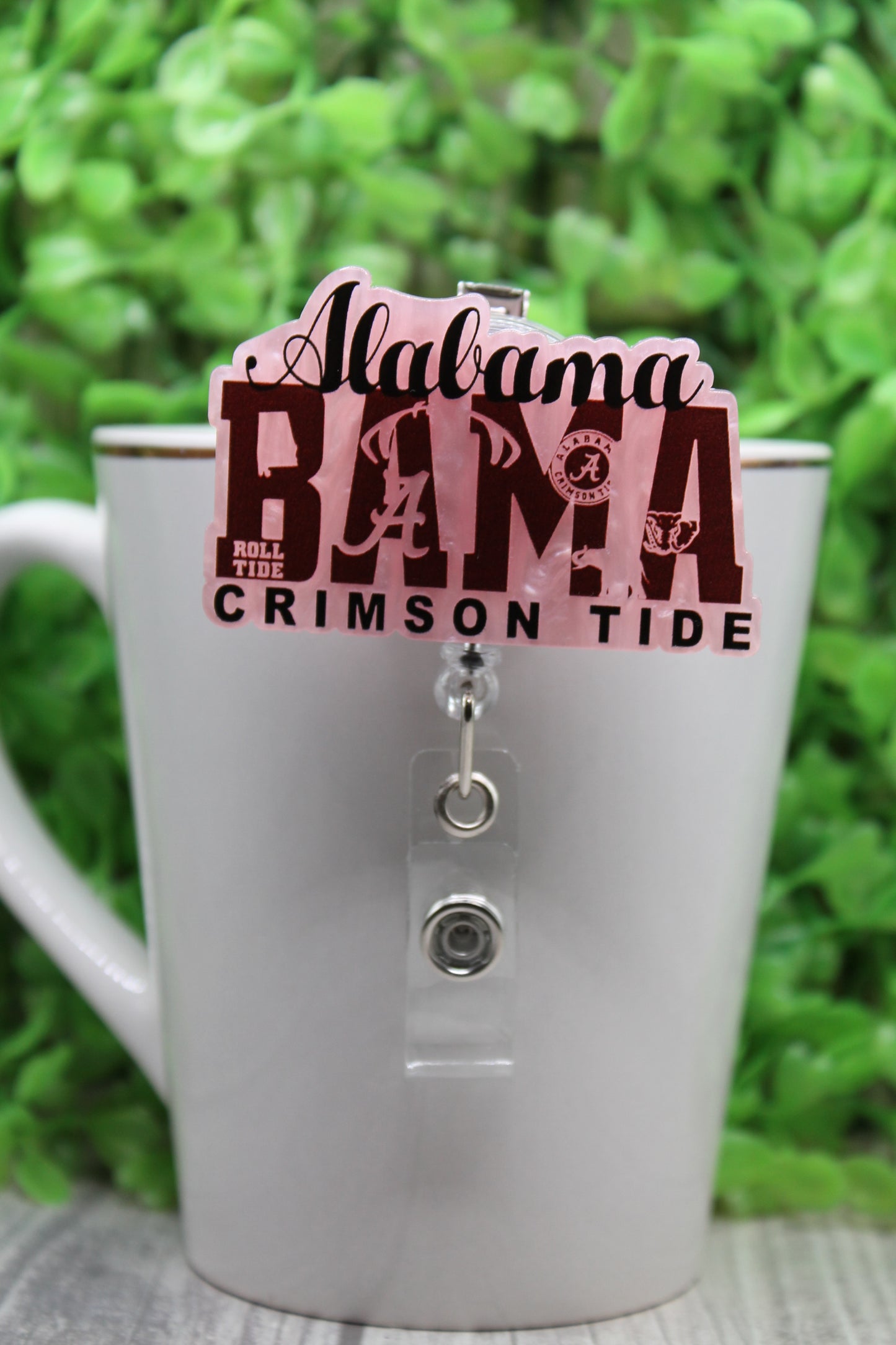 Alabama Badge/ID Holder with Alligator Clip