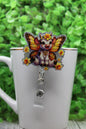 Cow with Butterfly Wings Badge/ID Holder with Alligator Clip