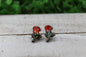 Red Roses • Stud Earrings