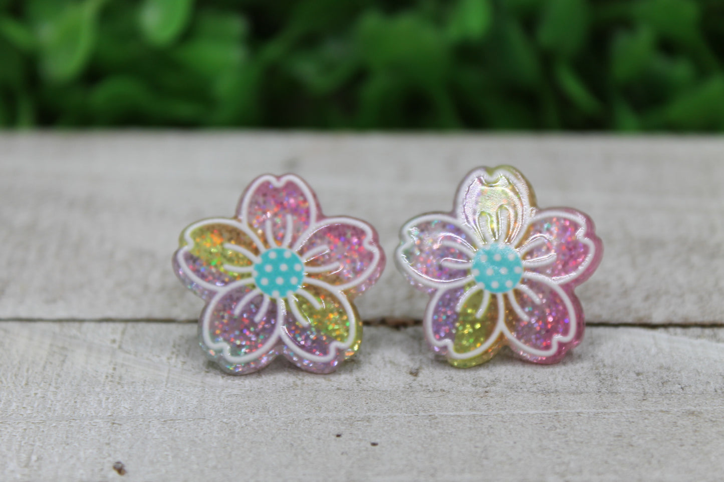 Rainbow Flowers • Stud Earrings