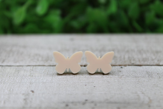 Peach Butterfly • Stud Earrings