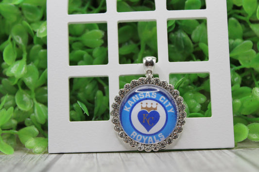 Baseball KC Heart • 25mm Pendant