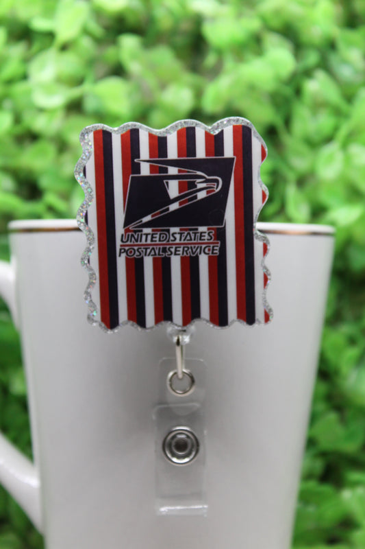 US Mail • Badge/ID Holder with Alligator Clip