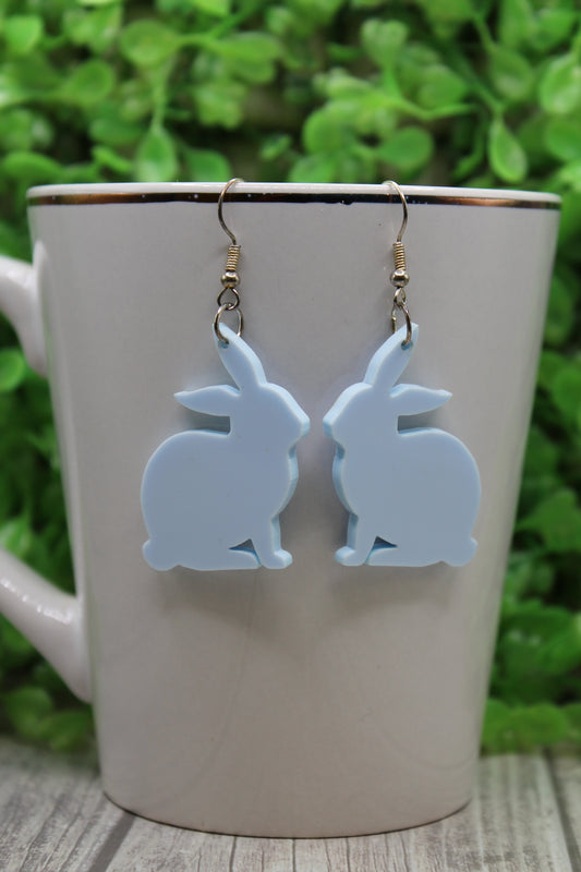 Blue Easter Rabbit • Dangle Earrings