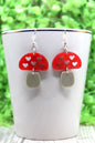 Shimmer Heart Mushrooms Valentine's Day • Dangle Earrings