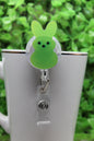 Green Easter Peep • Badge/ID Holder with Alligator Clip