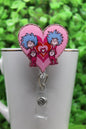 Thing 1 Thing 2 Heart • Badge/ID Holder with Alligator Clip