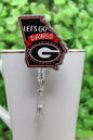 Let's Go Dawgs Georgia • Badge/ID Holder with Alligator Clip