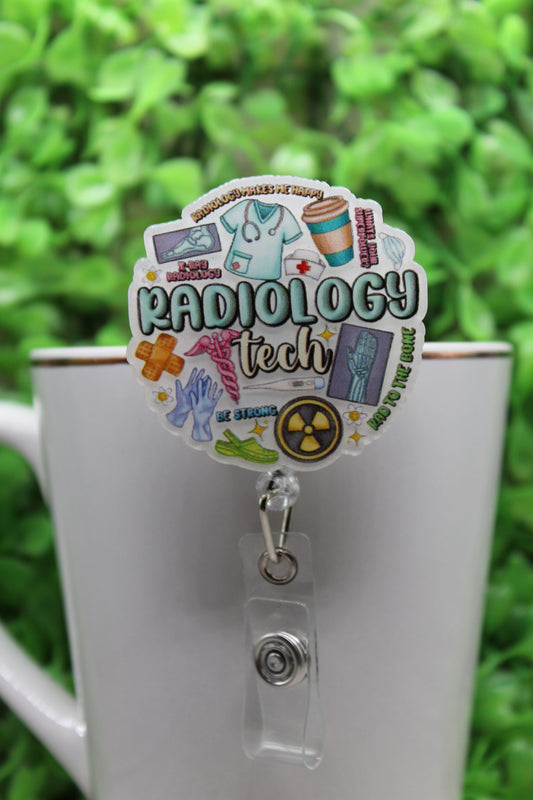 Radiology Tech • Badge/ID Holder with Alligator Clip