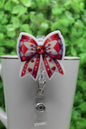 Heart Gem Bow • Badge/ID Holder with Alligator Clip