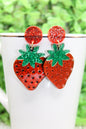 Sparkle Strawberries • Dangle Earrings