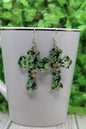 Floral Cross • Dangle Earrings
