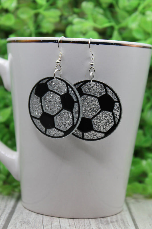 Soccer Glitter • Dangle Earrings