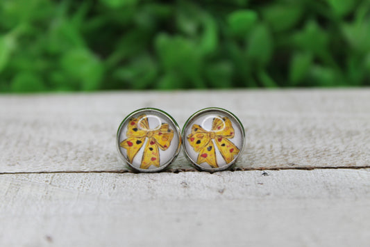Football Chiefs Bow • Stud Earrings