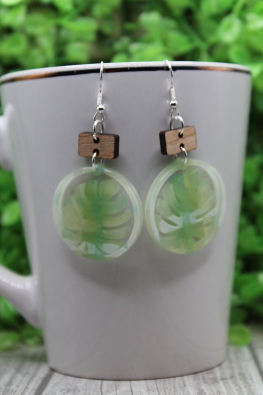 Palm Leaves • Dangle Earrings