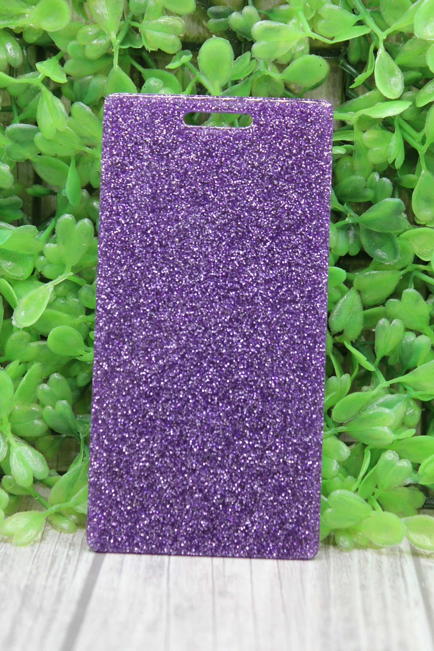 Solid Purple Glitter • Rectangle Badge Buddy