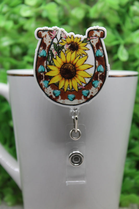 Western Horseshoe Sunflower • Badge/ID Holder