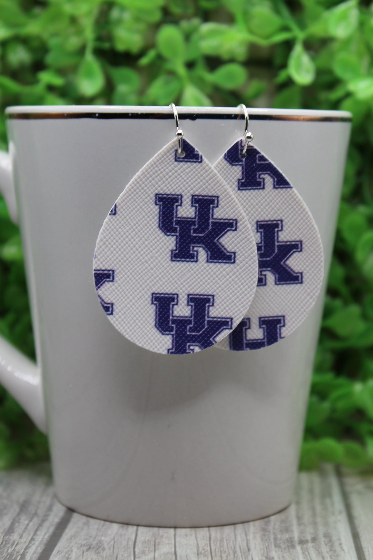 UK - Kentucky • Mini Faux Leather Teardrop Dangle Earrings