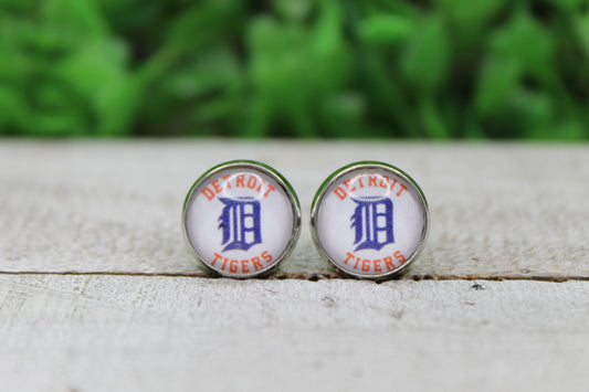 Baseball Tigers Stud Earrings